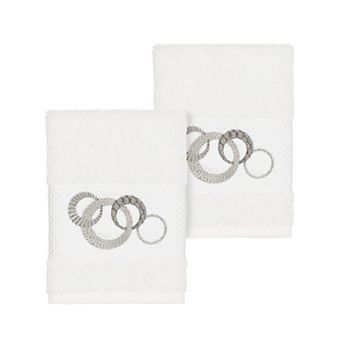 Linum Home Textiles Turkish Cotton Annabelle Embellished Washcloth Set