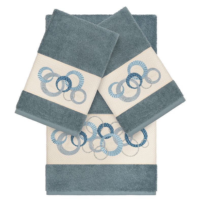 Linum Home Textiles Turkish Cotton Annabelle 3-piece Embellished Towel Set,