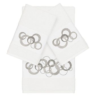 Linum Home Textiles Turkish Cotton Annabelle 3 pc Embellished Towel Set