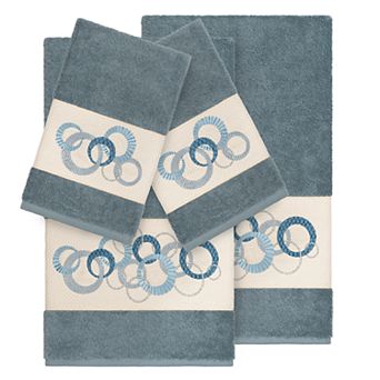 Linum Home Textiles Turkish Cotton Annabelle 4 pc Embellished Towel Set