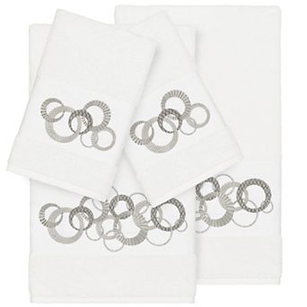 Linum Home Textiles Turkish Cotton Annabelle 4 pc Embellished Towel Set