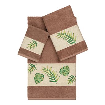 Linum Home Textiles Turkish Cotton Zoe 3 pc Embellished Towel Set