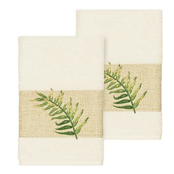 Linum Home Textiles Turkish Cotton Zoe Embellished Hand Towel Set