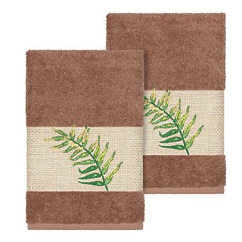 Linum Home Textiles Turkish Cotton Zoe Embellished Hand Towel Set
