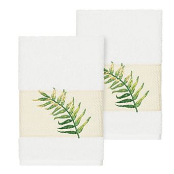 Linum Home Textiles Turkish Cotton Zoe Embellished Hand Towel Set