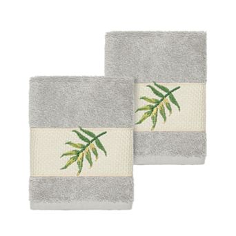 Linum Home Textiles Turkish Cotton Zoe Embellished Washcloth Set