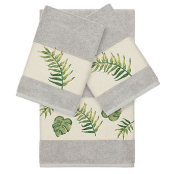 Linum Home Textiles Turkish Cotton Zoe 3 pc Embellished Hand & Bath Towel Set
