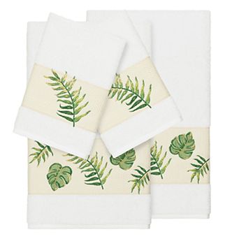Linum Home Textiles Turkish Cotton Zoe 4 pc Embellished Towel Set