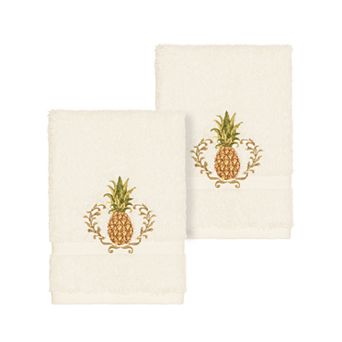Linum Home Textiles Turkish Cotton Welcome Embellished Washcloth Set