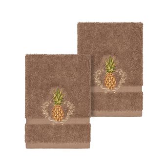 Linum Home Textiles Turkish Cotton Welcome Embellished Washcloth Set