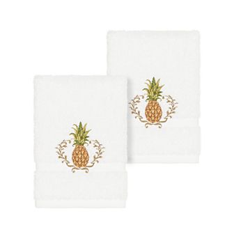 Linum Home Textiles Turkish Cotton Welcome Embellished Washcloth Set