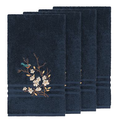 Linum Home Textiles Turkish Cotton Spring Time Embellished Bath Towel Set