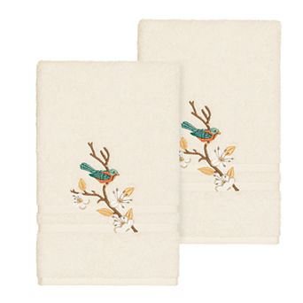 Linum Home Textiles Turkish Cotton Spring Time Embellished Hand Towel Set