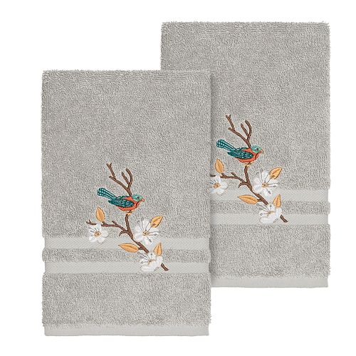 Linum Home Textiles Turkish Cotton Spring Time Embellished Hand Towel Set
