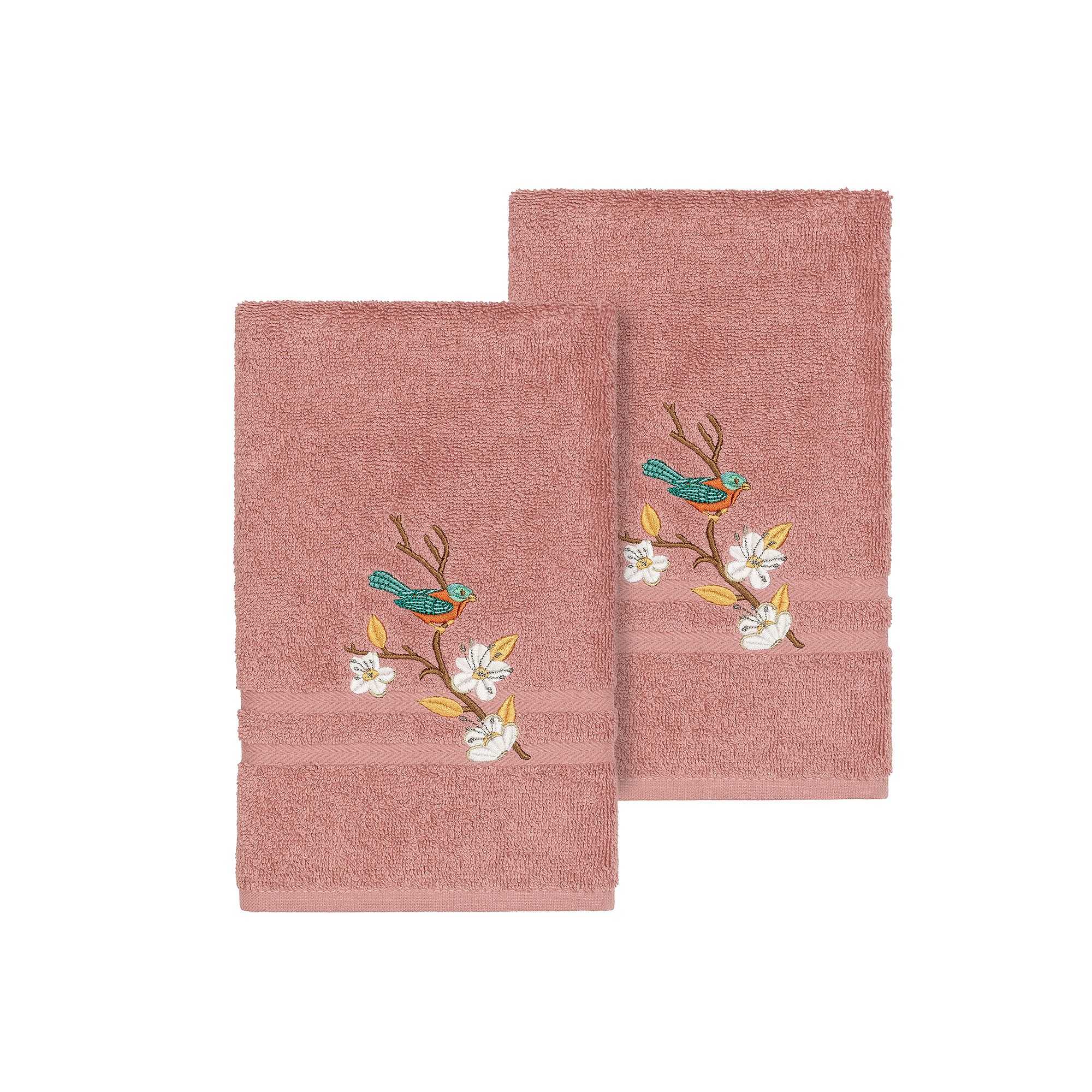 Linum Home Textiles Turkish Cotton Spring Time Embellished Hand Towel Set, 