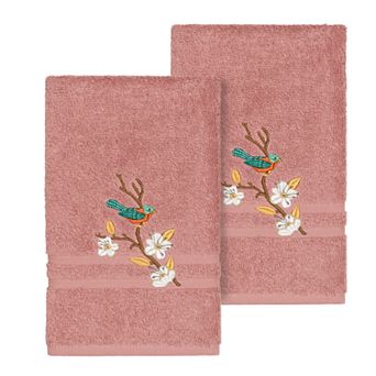 Linum Home Textiles Turkish Cotton Spring Time Embellished Hand Towel Set