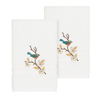 Linum Home Textiles Turkish Cotton Spring Time Embellished Hand Towel Set