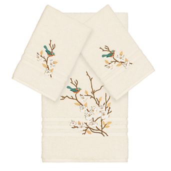 Linum Home Textiles Turkish Cotton Spring Time 3 pc Embellished Towel Set