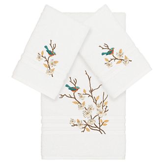 Linum Home Textiles Turkish Cotton Spring Time 3 pc Embellished Towel Set