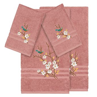 Linum Home Textiles Turkish Cotton Spring Time 4 pc Embellished Towel Set