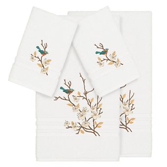 Linum Home Textiles Turkish Cotton Spring Time 4 pc Embellished Towel Set