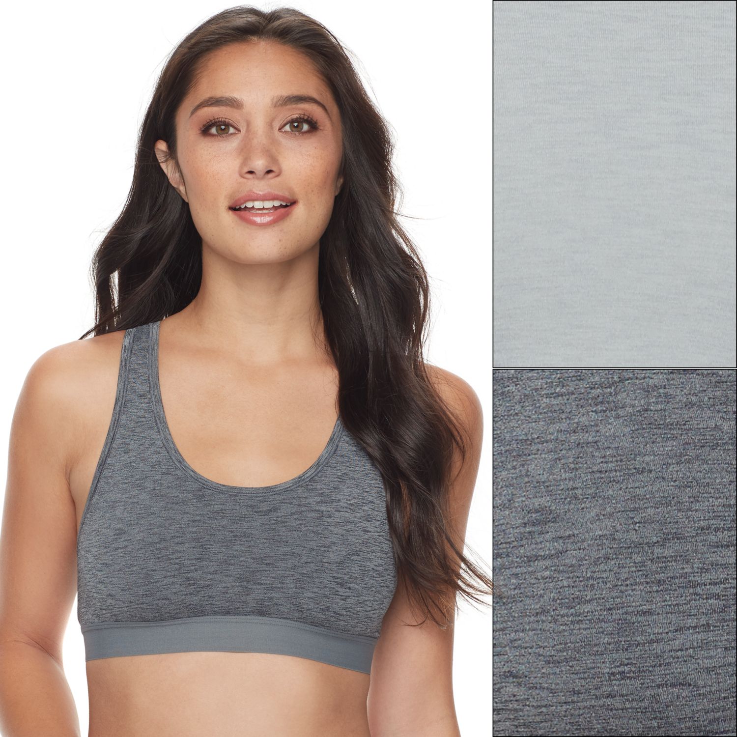 gray sports bra