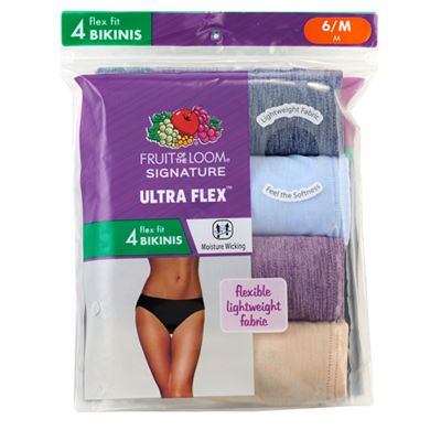 Fruit of the Loom Ultra Flex 4-pack Bikini Panties 4DDFBKS