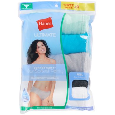Hanes Ultimate 4-pk. + 1 Bonus Comfort Soft Bikini Panties 46HUSK