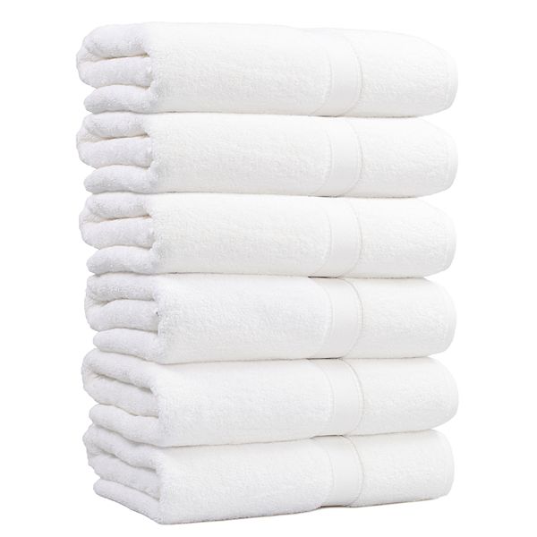 Linum Home Textiles Sinemis 100% Turkish Cotton Terry Bath Towels - Set of 6 White