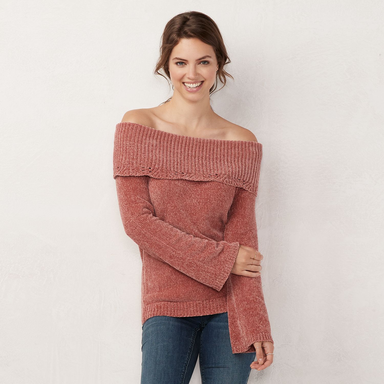 lauren conrad off the shoulder sweater