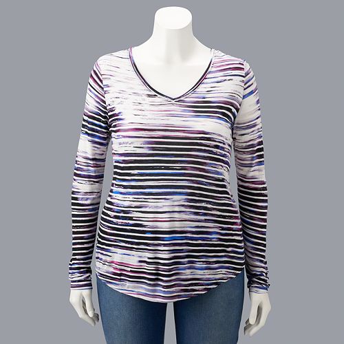 Plus Size Simply Vera Vera Wang Printed Top