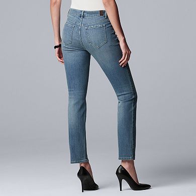 Women's Simply Vera Vera Wang Everyday Luxury Straight-Leg Midrise Jeans
