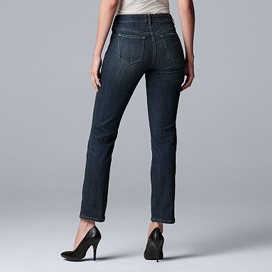 Women's Simply Vera Vera Wang Everyday Luxury Straight-Leg Midrise Jeans