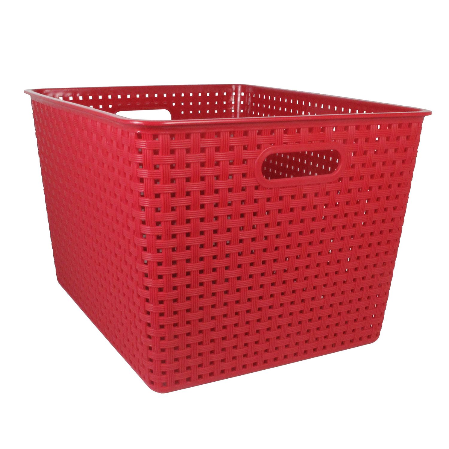 red laundry basket