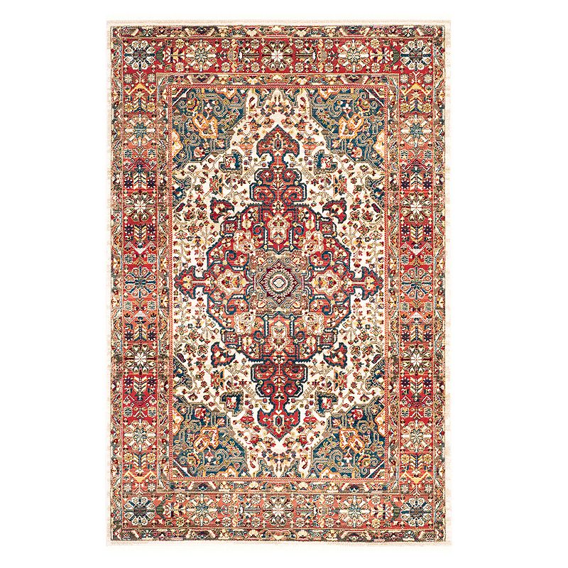 Safavieh Kashan Marcella Floral Framed Rug, Blue, 5X7.5 Ft