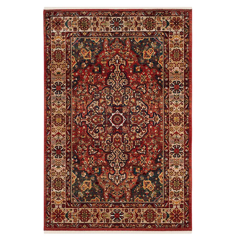 Safavieh Kashan Marcella Floral Framed Rug, Red, 5X7.5 Ft