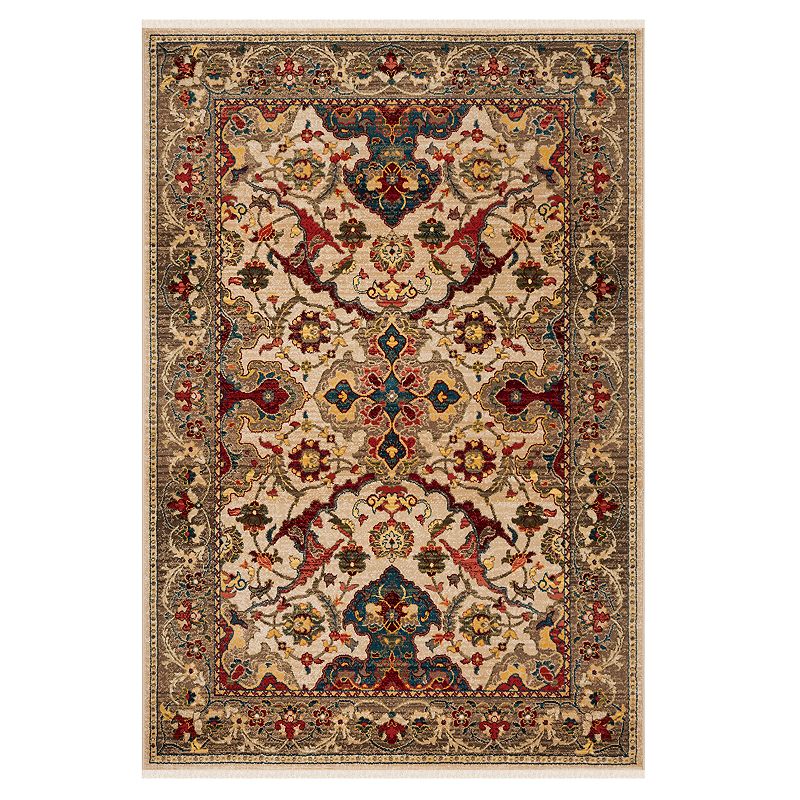 Safavieh Kashan Lauren Floral Framed Rug, Brown, 5X7.5 Ft