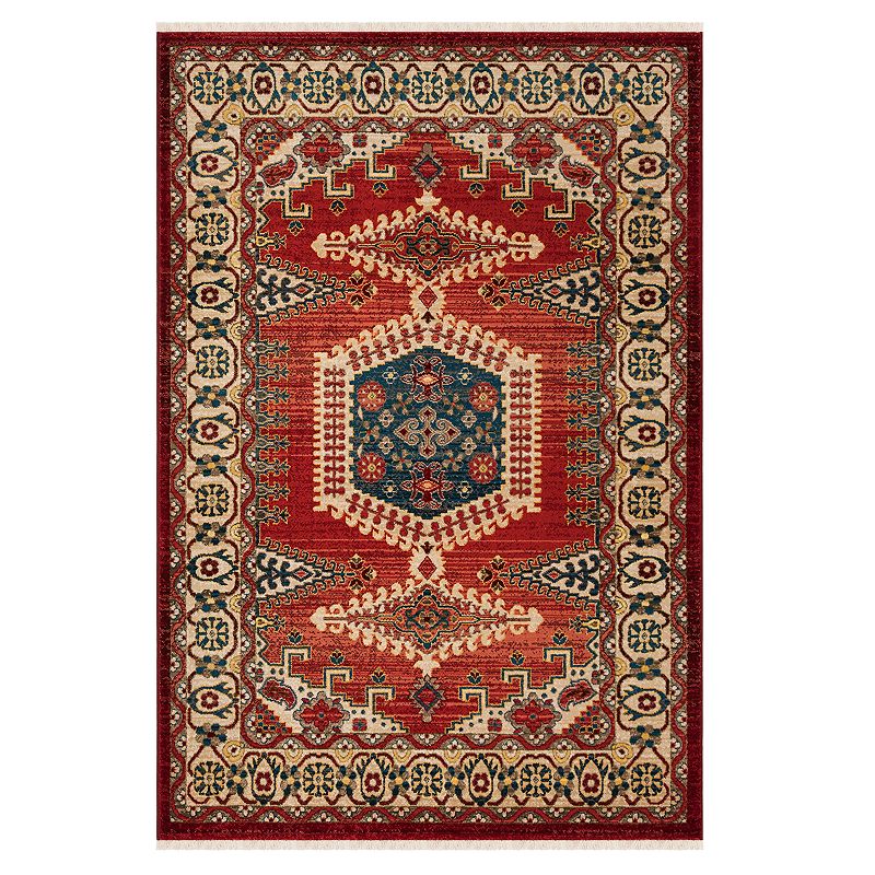 Safavieh Kashan Maria Geometric Framed Rug, Red, 8X10 Ft