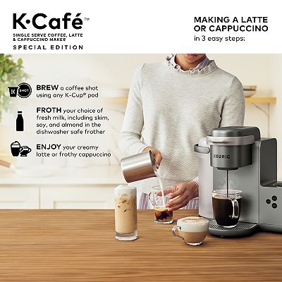 Keurig® K-Cafe® Single-Serve K-Cup Pod® Coffee, Latte Cappuccino