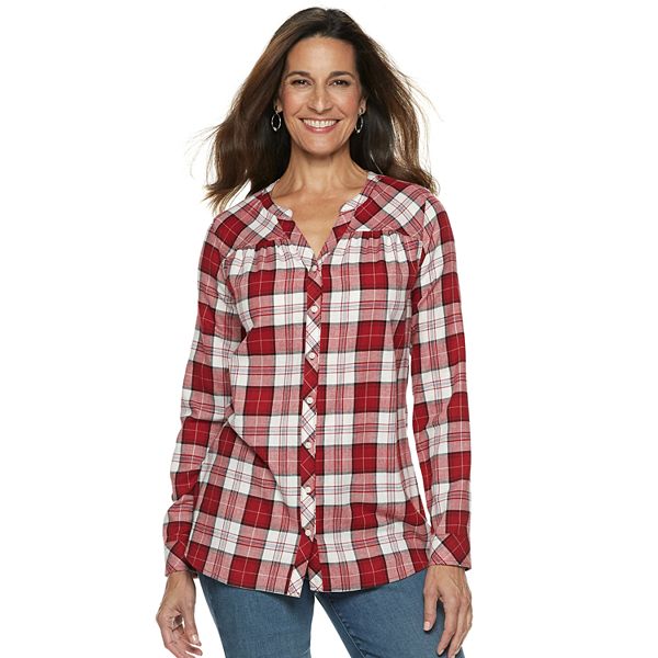 Women's Croft & Barrow® Plaid Flannel Shirt