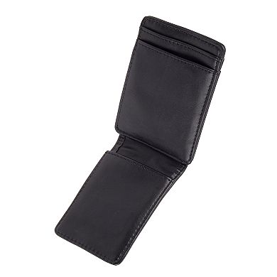 Men's Exact Fit RFID-Blocking Stretch Slim Front-Pocket Wallet With Magnetic Money Clip