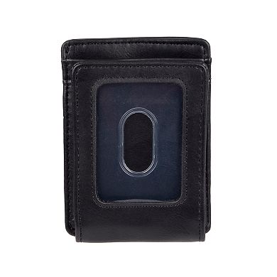 Men's Exact Fit RFID-Blocking Stretch Slim Front-Pocket Wallet With Magnetic Money Clip