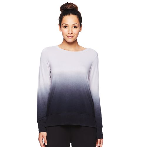 Women S Gaiam Nirvana Dip Dye Long Sleeve Top