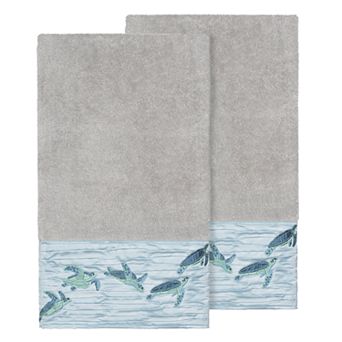 Linum Home Textiles Turkish Cotton Mia Embellished Bath Towel Set