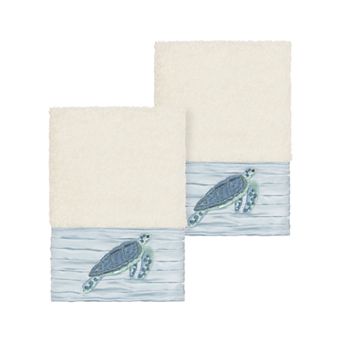 Linum Home Textiles Turkish Cotton Mia Embellished Washcloth Set