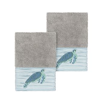 Linum Home Textiles Turkish Cotton Mia Embellished Washcloth Set