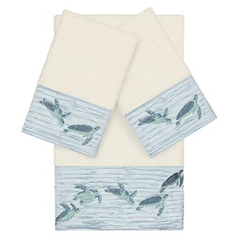 Linum Home Textiles Turkish Cotton Mia 3 pc Embellished Towel Set