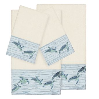 Linum Home Textiles Turkish Cotton Mia 4 pc Embellished Towel Set