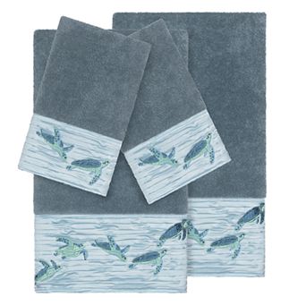 Linum Home Textiles Turkish Cotton Mia 4 pc Embellished Towel Set