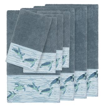 Linum Home Textiles Turkish Cotton Mia 8 pc Embellished Towel Set